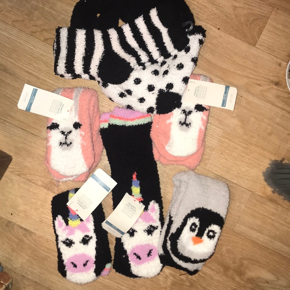 Lot of fuzzy socks!